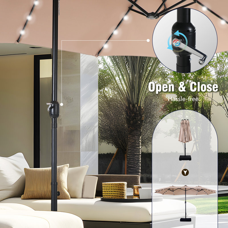 Sol 72 Outdoor™ Yuliana 180'' x 108'' Rectangular Lighted Market